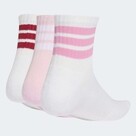 adidas 3 Stripes CUSHIONED SPORTSWEAR MID CUT SOCKS 3 PAIR PACK