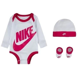NIKE FUTURA LOGO LS HAT / BODYSUIT / BOOTIE 3PC