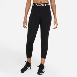 Nike Pro Womens Mid-Rise Crop Mesh-Panel Leggings