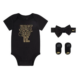 NIKE 3PK GIRLS HB, BODYSUIT, BOOTIE