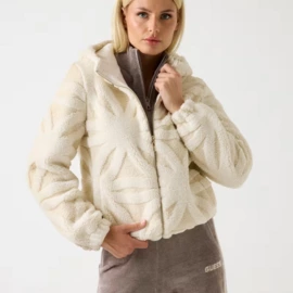 GUESS JACQUARD SHERPA FULL-ZIP HOODI