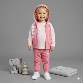 Puma MINICATS SET-3 Tee, Hooded, Pantst INF